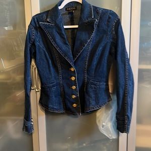 Fitted size 4 Miss Tina, Levi jacket button up, never worn